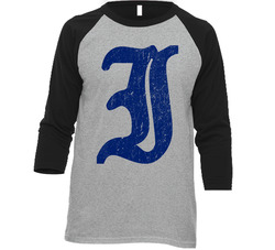 Indianapolis Hoosiers Retro Vintage Baseball Raglan retro Raglan 3/4 Sleeve Shirt
