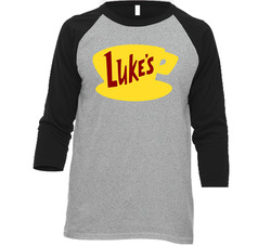 Lukes Diner Gilmore Girls Tv Series Baseball Raglan retro Raglan 3/4 Sleeve Shirt