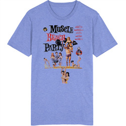 Muscle Beach Party 60s Teen Movie Worn Look Vintage Unisex retro T Shirt