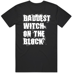 Baddest Witch On The Block Funny Halloween retro T Shirt