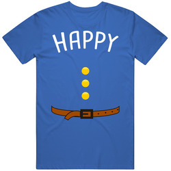 Happy Seven Dwarfs Belt Buttons Halloween retro T Shirt