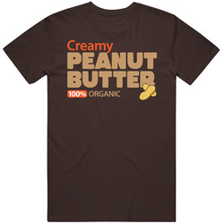 Creamy Peanut Butter 100 Percent Organic Halloween Food Condiment Label retro T Shirt