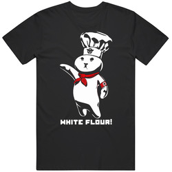 White Flour Power Dough Boy Parody retro T Shirt
