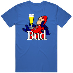 Budweiser Bud Man Light Cave Beer Bar Neon retro T Shirt