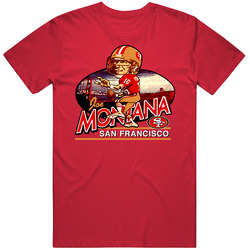 Joe Montana Retro Football Caricature retro T Shirt