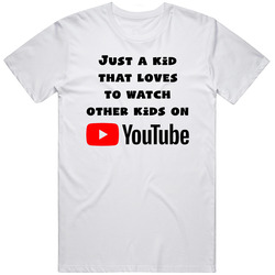 Just A Kid That Loves To Watch Other Kids On Youtube Funny retro T Shirt