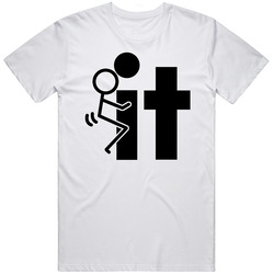 F-ck It Stickman Funny Offensive retro T Shirt