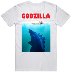 Godzilla Jaws Mashup retro T Shirt