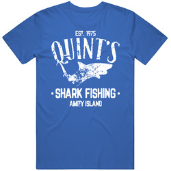 Quint's Shark Fishing Jaws 70s Thriller Movie Worn Look retro T Shirt