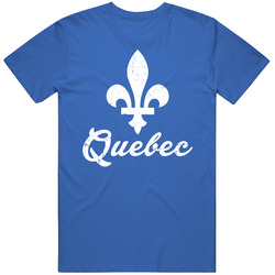 Quebec Fleur De Lis State Symbol Montreal Canada Distressed retro T Shirt