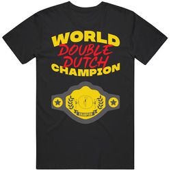 Double Dutch World Champion Belt Funny Sports Hobby retro T Shirt