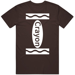 Brown Crayon Funny Halloween Costume retro T Shirt