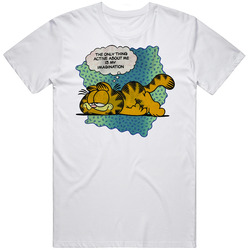 Garfield The Only Thing Active About Me Is My Imagination Funny Comic retro T Shirt