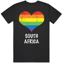 I Love South Africa Pride Heart Gay Lesbian Lgbtq retro T Shirt