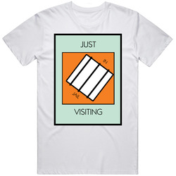 Monopoly Just Visiting Empty Jail Board Game Tile Game Lovers retro T Shirt