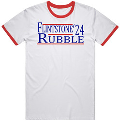 Fred Flintstone Barney Rubble For President '24 The Flintstones retro T Shirt Fred Flintstone Barney Rubble For President '24 The Flintstones retro T Shirt
