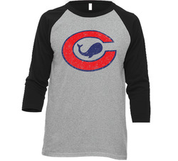 Chicago Whales Retro Vintage Baseball Raglan retro Raglan 3/4 Sleeve Shirt