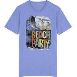 Beach Party 60s Teen Movie Worn Look Vintage Unisex retro T Shirt