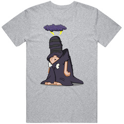 Schleprock Flintstones Bad Fate Grey retro T Shirt