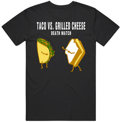 Taco Vs Grilled Cheese Funny Death Match retro T Shirt