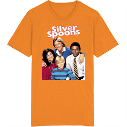 Silver Spoons 80s Tv Series Show Worn Look Vintage Unisex retro T Shirt Silver Spoons 80s Tv Series Show Worn Look Vintage Unisex retro T Shirt