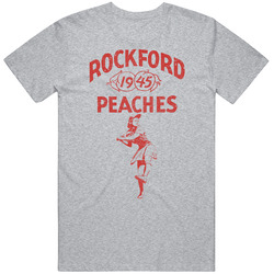 Rockford Peaches Retro Grunge Baseball retro T Shirt