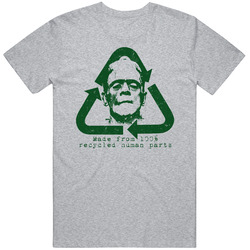 Frankenstein Made From Recycled Human Parts Monster Parody retro T Shirt
