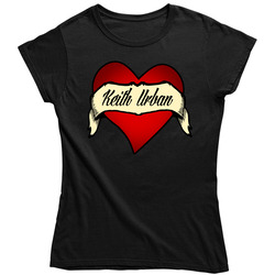 Keith Urban Heart Tattoo Ladies Country Music Fan retro Ladies T Shirt