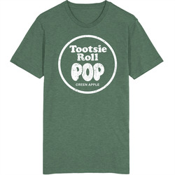 Tootsie Roll Pop Green Apple Logo Retro Candy Vintage Unisex retro T Shirt