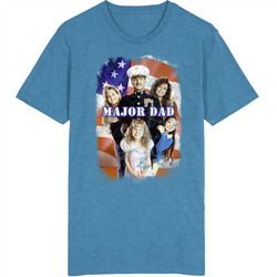 Major Dad 80s Tv Series Show Worn Look Vintage Unisex retro T Shirt Major Dad 80s Tv Series Show Worn Look Vintage Unisex retro T Shirt
