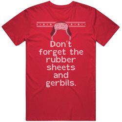 Rubber Sheets And Gerbils National Lampoons Christmas Vacation Quote  Knit Retro T Shirt
