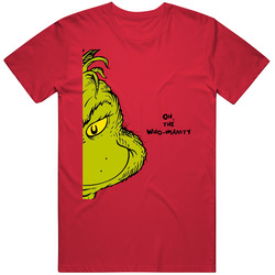 Oh, The Who-manity The Grinch Face Movie Quote Retro T Shirt