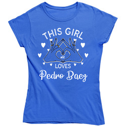 Pedro Baez This Girl Loves La Los Angeles Baseball Player Fan Retro Ladies T Shirt