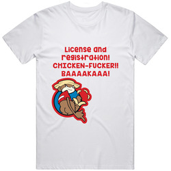 License And Registration Cool Super Troopers 2001 Johnny Chimpo Retro T Shirt