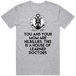 This Is A House Of Learned Doctors Step Brothers Movie Boats N Hoes Quote Retro T Shirt