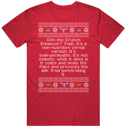 Crunch Enhancer National Lampoons Christmas Vacation Quote Food Knit Retro T Shirt