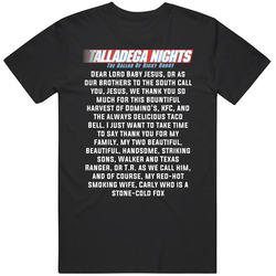 Talladega Nights Dear Lord Baby Jesus Quote Retro T Shirt
