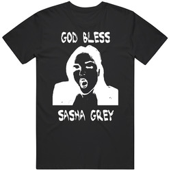 Sasha Grey God Bless Sasha Grey T Shirt Men (black) Retro T Shirt