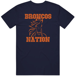 Denver Broncos Broncos Nation Nfl Playoff Superbowl Jersey Retro T Shirt