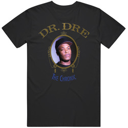 Dr,dre The Chronic Men's  Black 4 Retro T Shirt