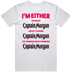 Thinking About Drinking Captain Morgan Vodka Retro T Shirt