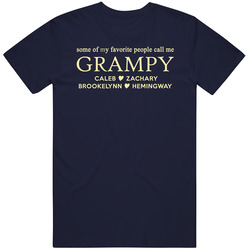 Grampy With Grand Kid Names Retro T Shirt