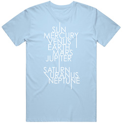 Planets-lblue Retro T Shirt