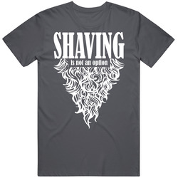 Shaving Option Beard Charcoal Retro T Shirt