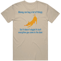 Money Can't Buy A Wiggle Butt Funny Dog Owner Love Dogs Retro T Shirt