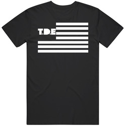 Tde Flag Kendrick Lamar Mens Black Retro T Shirt