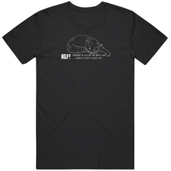 Help! There's A Cat In My Lap And I Can't Get Up Cat Funny Retro T Shirt