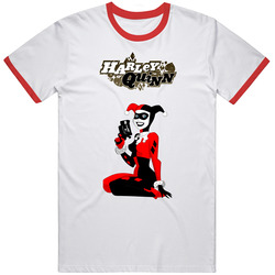 Harley Quinn Pistol Cartoon Geeking Retro T Shirt
