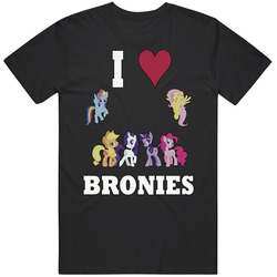 I Love Bronies Retro T Shirt