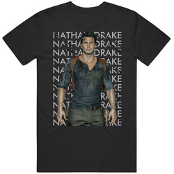 Uncharted Nathan Drake Video Game Retro T Shirt